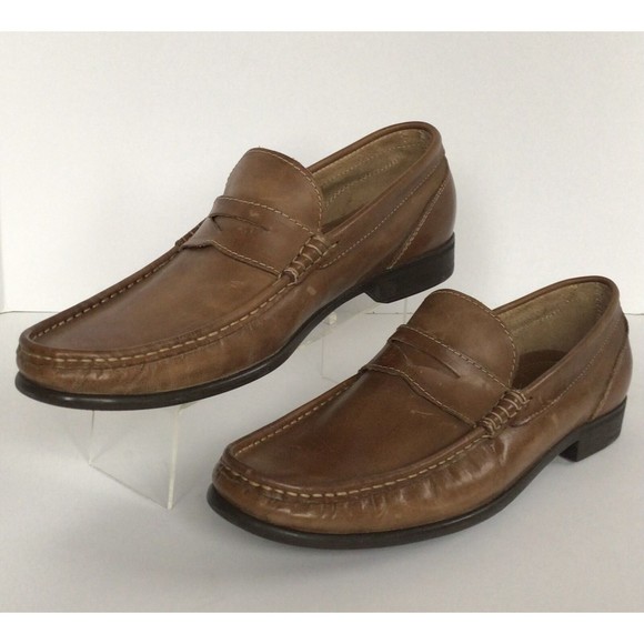 TO BOOT NEW YORK Soft Leather Penny Loafers, Medium Brown (Size 10 M) main image 7